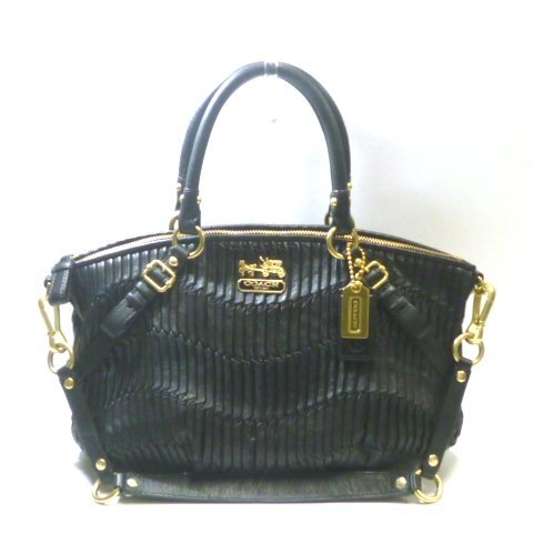 【美品】COACH マディソンギャザードレザーソフィアサッチェル
