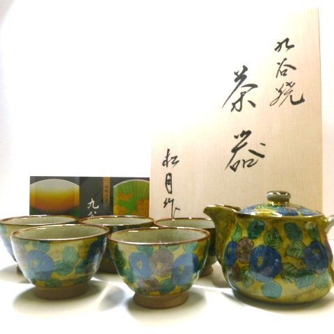 【未使用】九谷焼 茶器セット 急須 ポット 湯のみ 5客