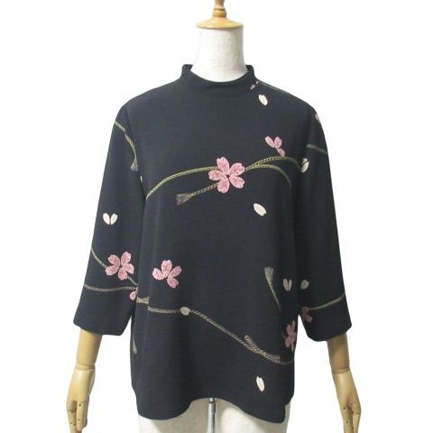 【美品】詩仙堂 ヒトシタムラ ちりめん ブラウス