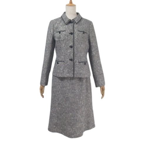 【美品】レリアン セットアップ スーツ 黒白系