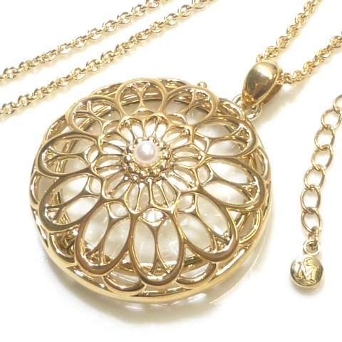 【美品】ミキモト ペンダントルーペ ローズウィンドウ