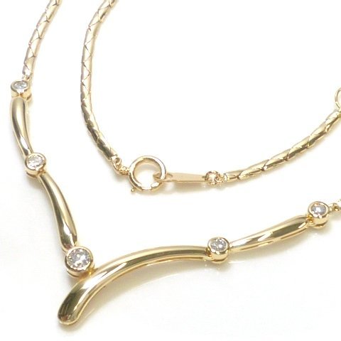K18【新品仕上済】豪華！ダイヤ 0.55ct ネックレス