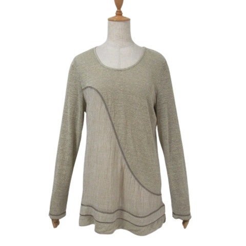 【美品】エイココンドウ 麻混 長袖カットソー