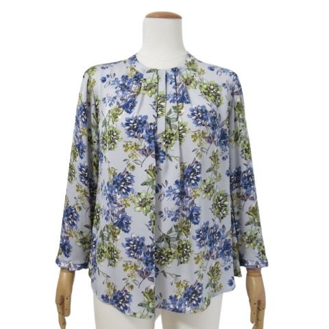 【美品】レリアン ホワイトレーベル 花柄ブラウス