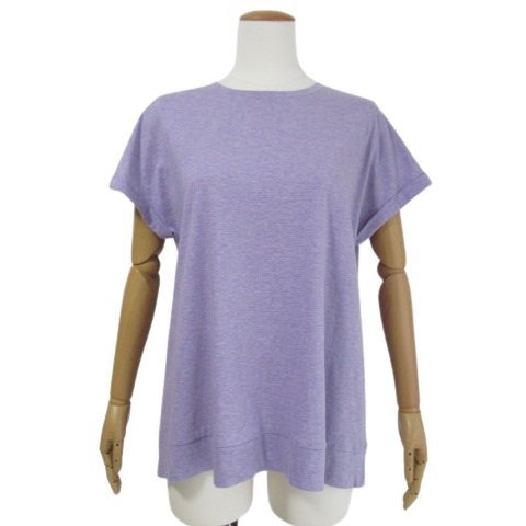 【美品】レリアン カラー半袖Tシャツ パープル