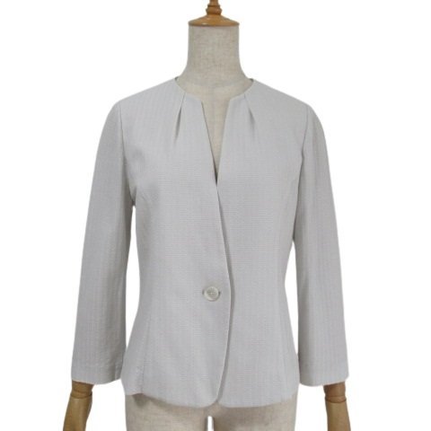 【美品】レリアン ノーカラージャケット