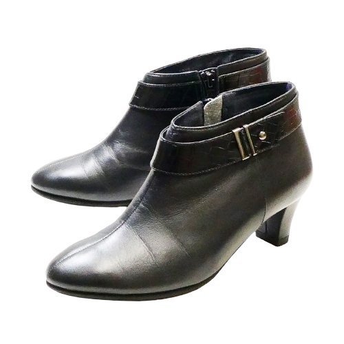 【美品】ペダラ アシックス 本革 ショートブーツ