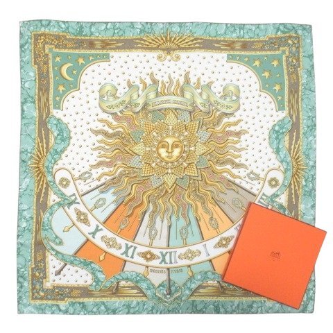 【美品】エルメス シルクスカーフ カレ90
