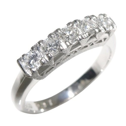 Pt900 ダイヤ0.37ct 一文字リング 10号