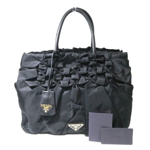 PRADA プラダ 美品 フリル トートバッグ