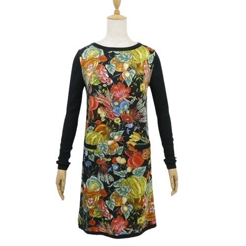 49AV ジュンコシマダ 美品 花柄×ニット チュニック