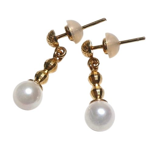 K18 パール6.4mm ピアス