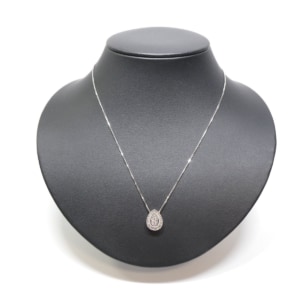 K18WG トップ3WAY ダイヤ 計0.49ct ネックレス