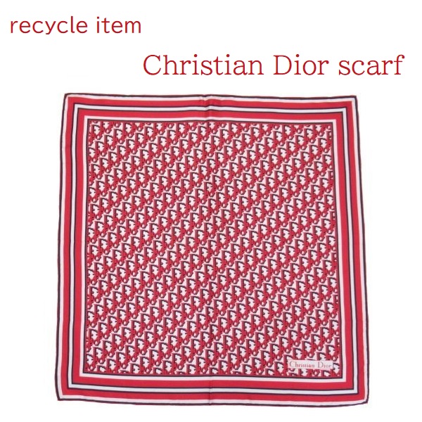 Christian Dior トロッター柄 シルクスカーフ