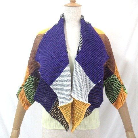【美品】ISSEY MIYAKE プリーツ ボレロ カーディガン