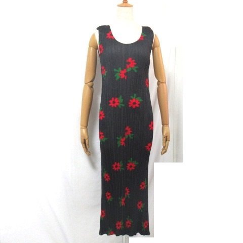 【美品】ISSEY MIYAKE PLEATS PLEASE 花柄ワンピース