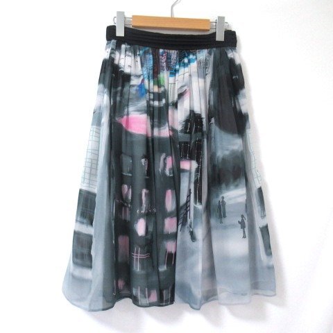 【美品】TSUMORI CHISATO シルク シフォン フレアスカート