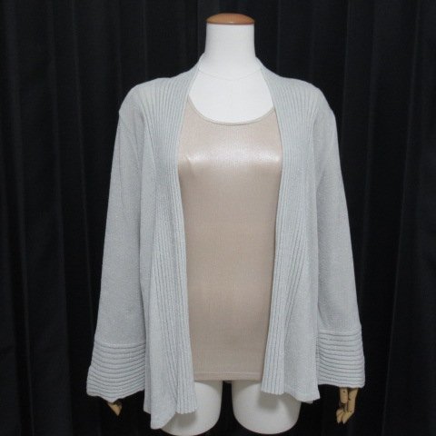 【美品】HANAE MORI トッパーカーディガン グレー系