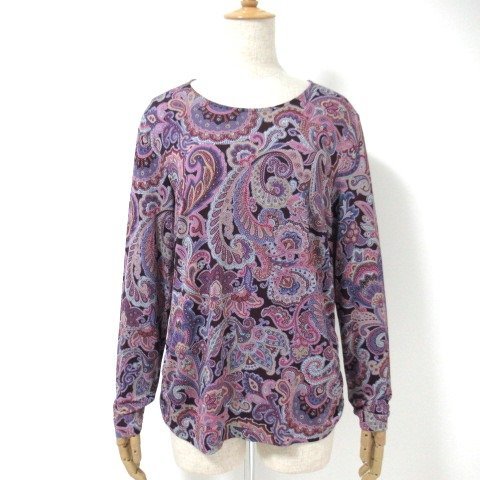 【美品】LEILIAN 上質！イタリア製生地 長袖カットソー