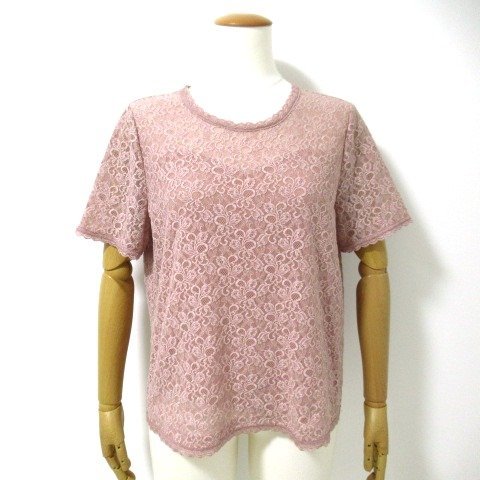 【美品】レリアン 豪華！総レース 半袖ブラウス