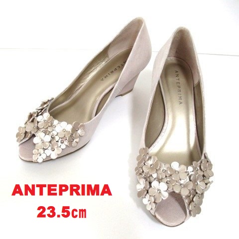 【美品】ANTEPRIMA オープントゥ パンプス
