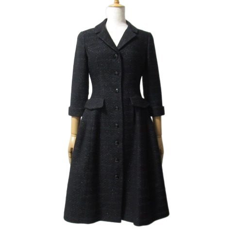 【美品】Rene TISSUE イタリア製生地 ツイード ワンピース コート