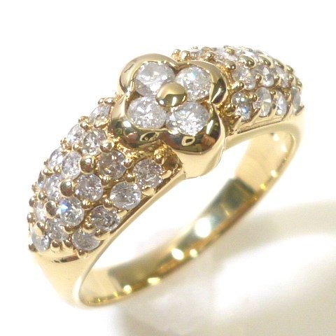 【新品仕上済】K18 豪華！ダイヤモンド1.0ct リング