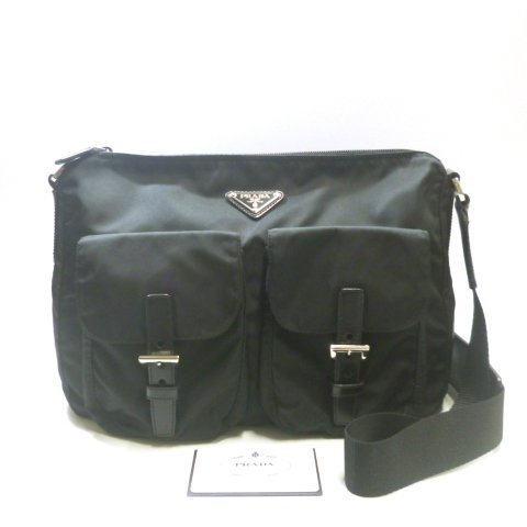 【美品】PRADA ナイロン×レザー ショルダーバッグ