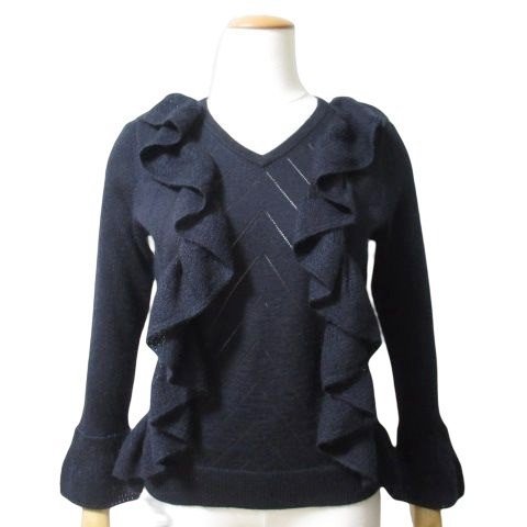 【未使用】TO BE CHIC 華やかフリル付♪ 長袖ニット
