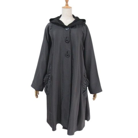 【美品】EIKO KONDO フード付きデザインコート